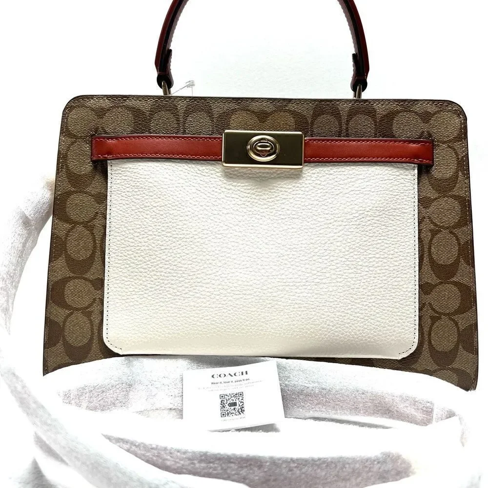 🔥🎁NWT! Coach Lane Carryall Satchel Handbag in Colorblock Msrp:$498.00